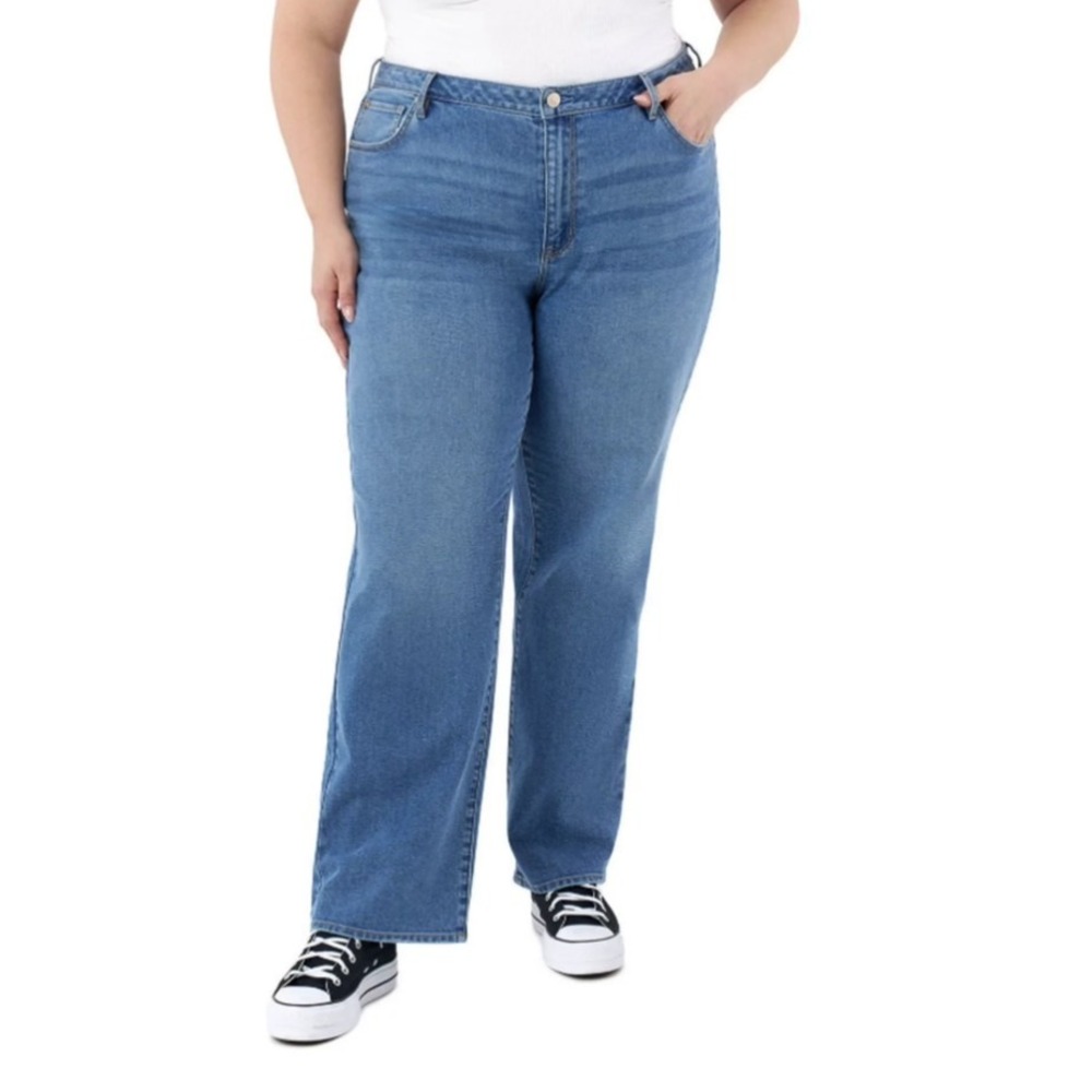 Seven7 Women's Loose Straight Jean Size 20W Medium Wash